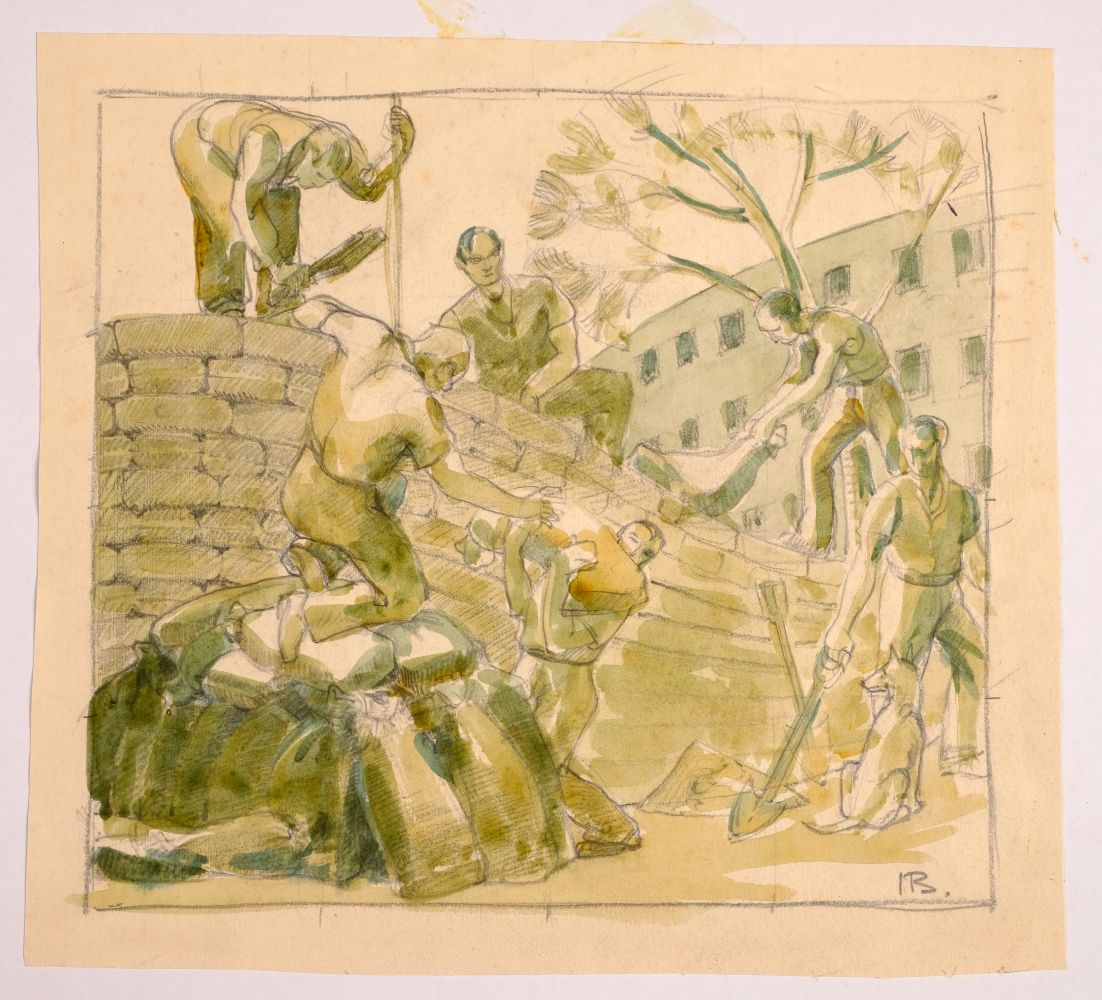 * Beddoes (Ivor, 1909-1981). A group of watercolour & pencil drawings of scenes from the Lond - Image 21 of 22