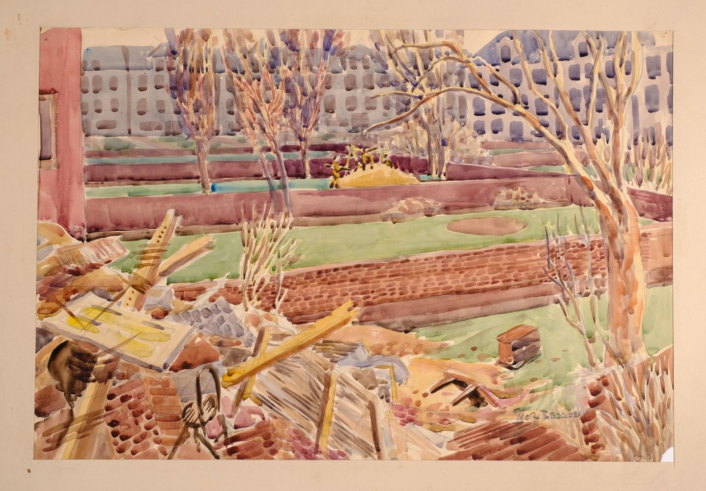 * Beddoes (Ivor, 1909-1981). A group of watercolour & pencil drawings of scenes from the Lond - Image 17 of 22