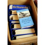 Aviation collectables. A large collection of books, aircraft manuals, postcards and ephemera