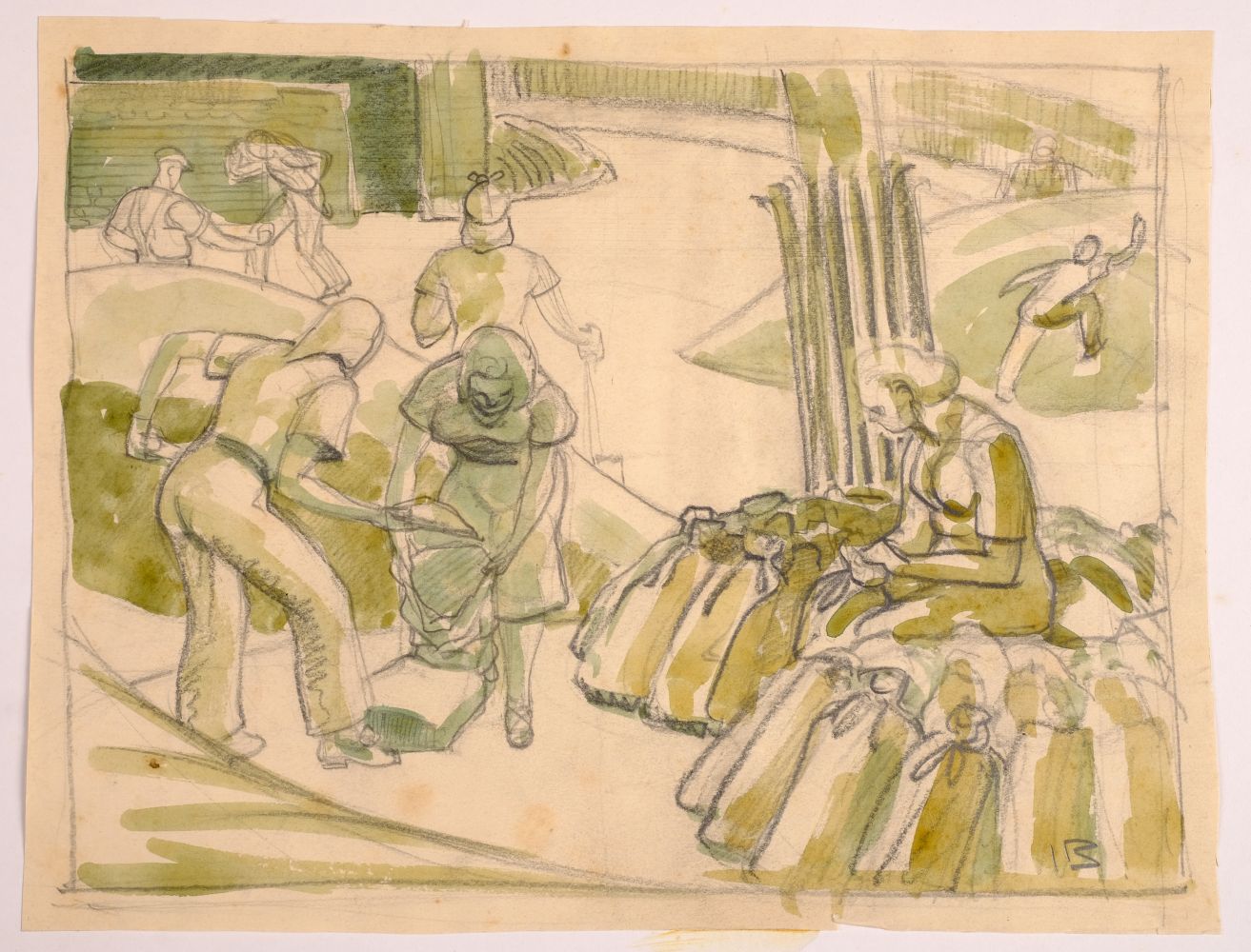 * Beddoes (Ivor, 1909-1981). A group of watercolour & pencil drawings of scenes from the Lond - Image 22 of 22