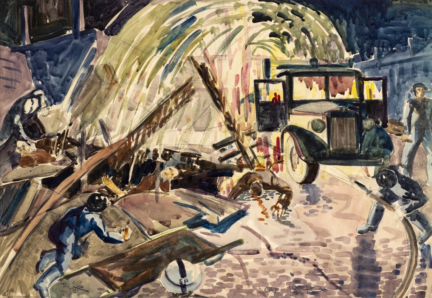 * Beddoes (Ivor, 1909-1981). A group of watercolour & pencil drawings of scenes from the Lond - Image 2 of 22