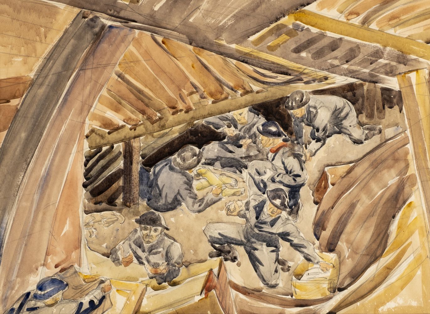 * Beddoes (Ivor, 1909-1981). A group of watercolour & pencil drawings of scenes from the Lond - Image 3 of 22