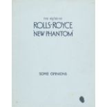 * Rolls-Royce. The 40/50 H.P. Rolls-Royce 'New Phantom', sales brochure, circa 1927