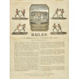 * Boxing. Broadside of rules, dated 1743 but later