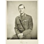 * Philip (Duke of Edinburgh, born 1921). Fine three-quarter length portrait by Baron