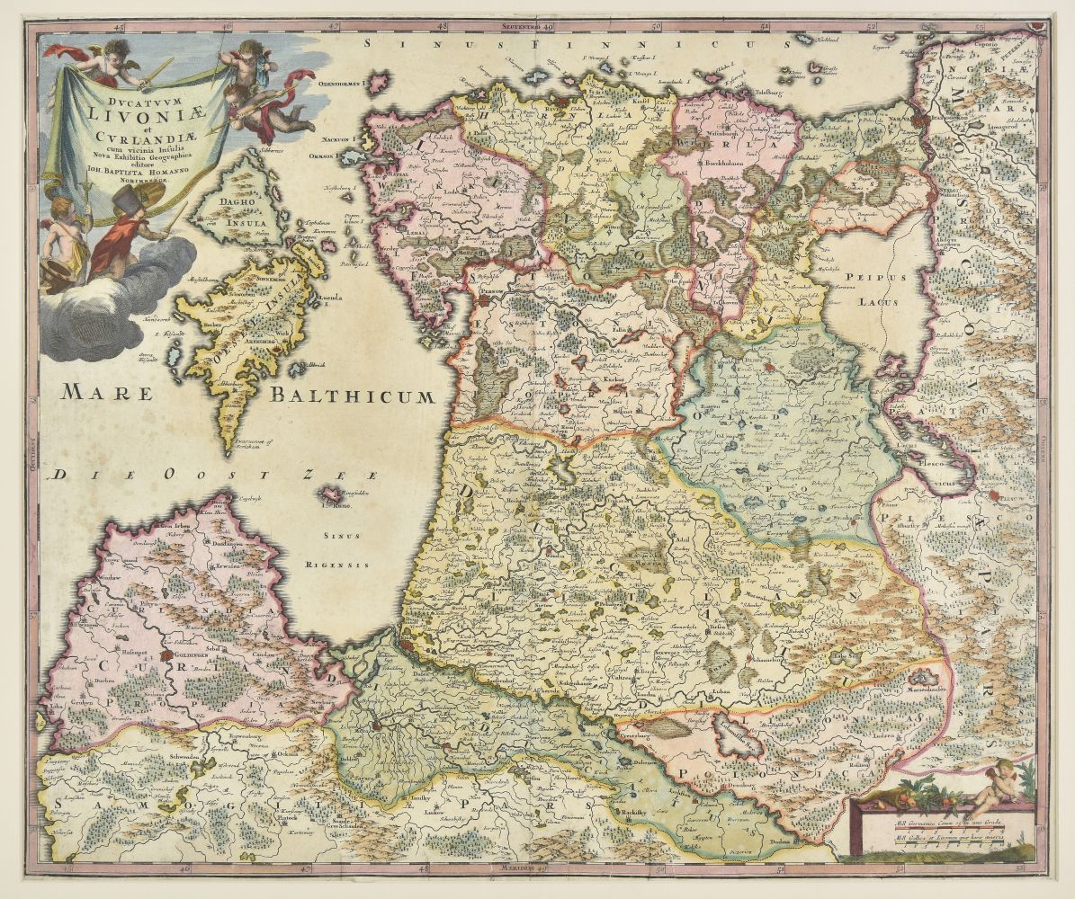 * Baltic coast. Homann (Johann Baptist), Ducatuum Livoniae, circa 1720,