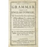 Barton (John). The Latine Grammar composed in the English Tongue, 1st edition, 1652