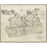 Surrey. Greenwood (C & J), Map of the County of Surrey, 1823