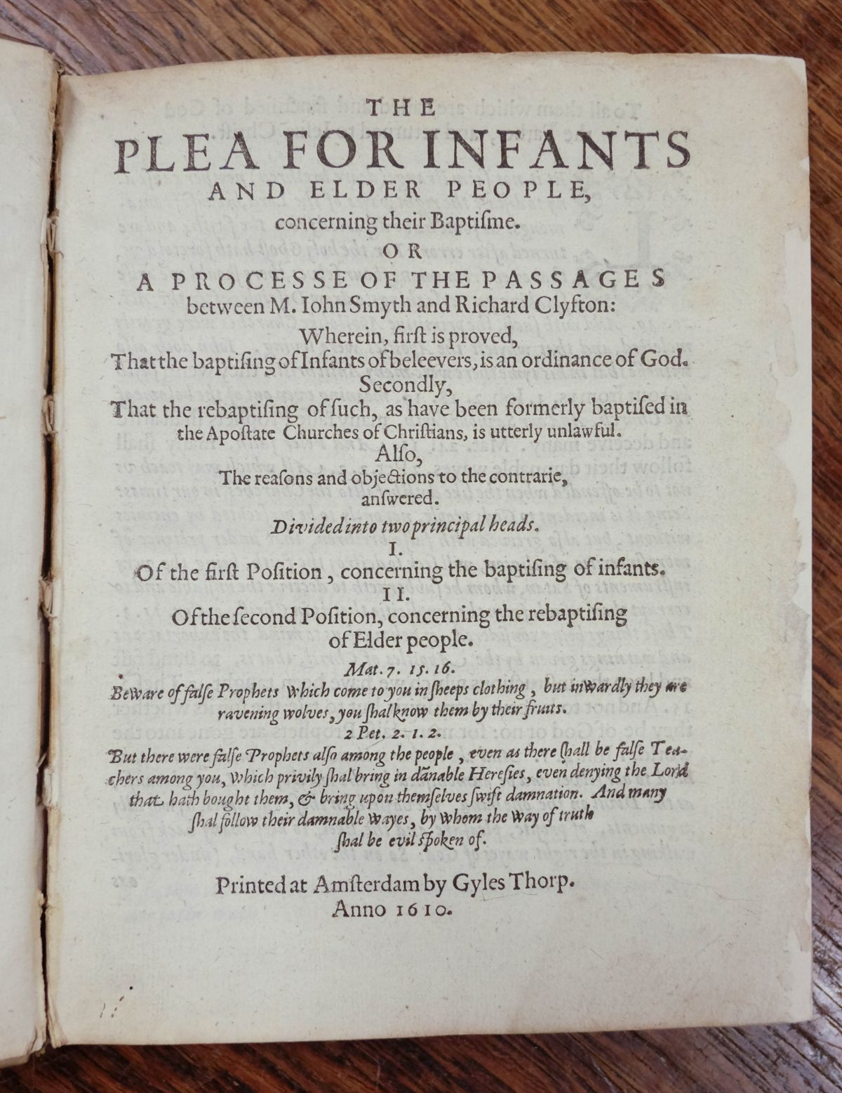 Clifton (Richard). The Plea for Infants and Elder People, 1610 - Image 8 of 14