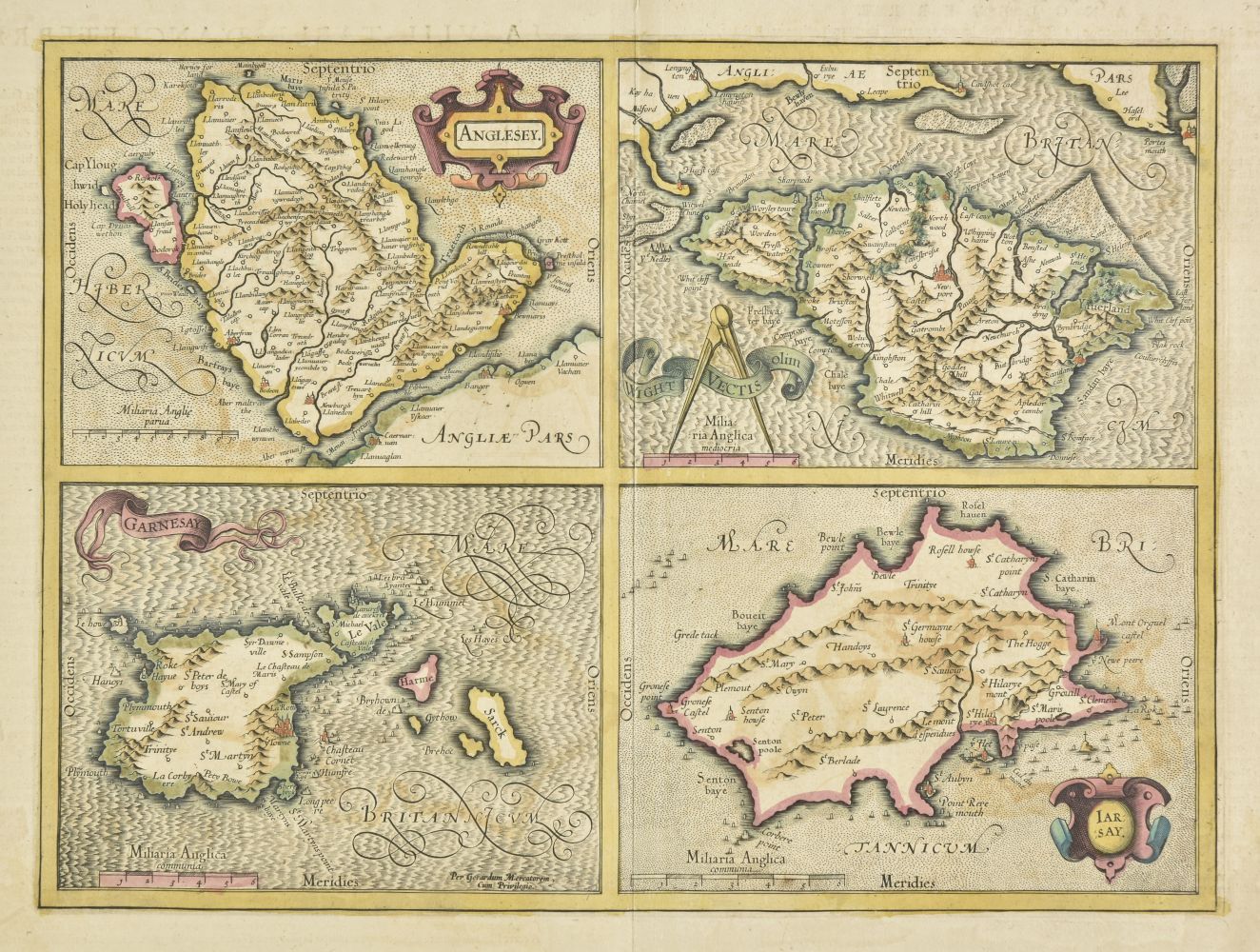 Channel Islands. A collection of seven maps, 17th - 19th century