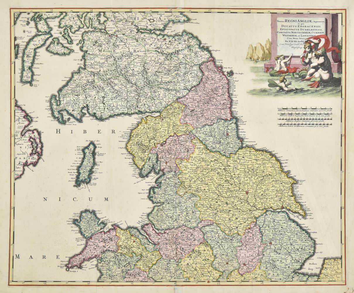 England & Wales. De Wit (Frederick), Three maps of England & Wales, circa 1680