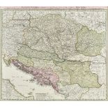 * Balkans. Homann (Johann Baptist), Danubii Fluminis..., pars Media & pars Infima, circa 1720