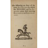 Newbery (Francis, publisher). The Compleat Horseman, by Charles Hughes, 1st edition, 1772