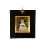 AFTER JOSHUA REYNOLDS "PENELOPY BOOTHBY, AGED 4", probably painted on ivory 8cm x 9.4cm, sealed in