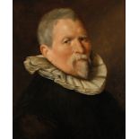 MANNER OF FRANS HALS (1582-1666) A portrait of a gentleman wearing a dark jacket and a white ruff,