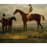 ENGLISH SCHOOL c.1830 A naive style study of the racehorse Rowton, winner of the Grand St. Leger