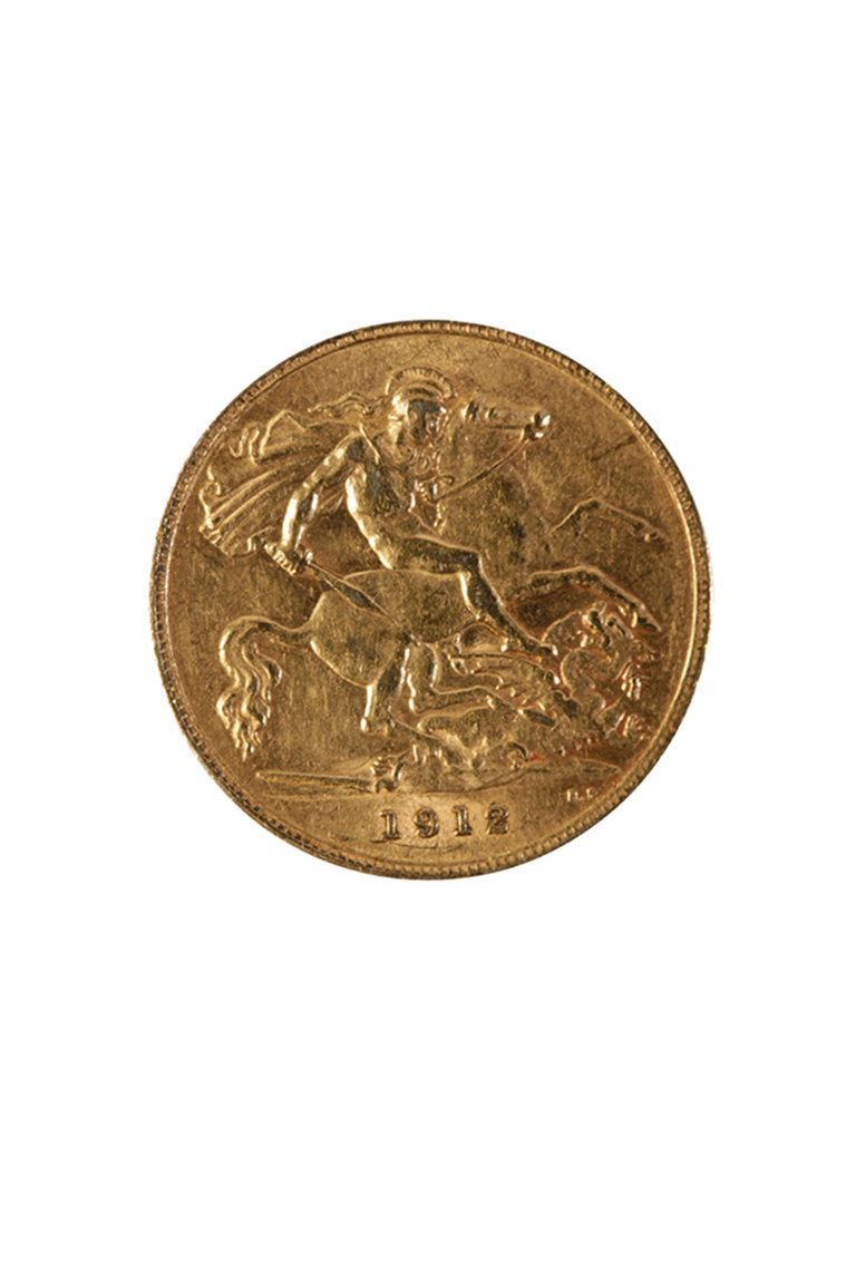 GEORGE V HALF GOLD SOVEREIGN, 1912