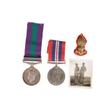 1939-45 WAR MEDAL AND PALESTINE 1945-48 to 14933654 Spr. B.W. Bailey