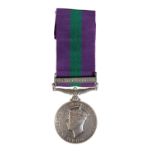 GENERAL SERVICE MEDAL clasp Palestine 4538246 Pte. C. Burrows