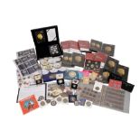 LARGE QUANTITY OF PROOF SETS AND COMMEMORATIVE COINS