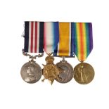 MILITARY MEDAL 1914/15 TRIO to 52031 Pte W Jones