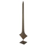 TALL SPEAR SHAPED METAL CURRENCY FROM ZAIRE