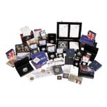 LARGE QUANTITY OF PROOF SETS AND COMMEMORATIVE COINS