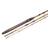 HARDY THE SURESTRIKE THAMES STYLE WHOLE CANE AND GREENHEART TIP THREE PIECE COURSE ROD