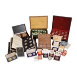 COLLECTION OF ROYAL, POLITICAL AND EXHIBITION MEDALS AND COINS