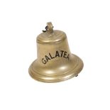 19TH CENTURY BRASS SHIPS BELL FROM THE GALATEA
