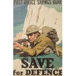 VINTAGE 'SAVE FOR DEFENCE' COLOURED POSTER