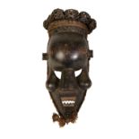 WOOD, WICKER AND COIR SALAMPASU MASK