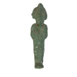 COPPER ALLOY ANCIENT EGYPTIAN STANDING FIGURE OF A PHARAOH