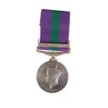 GENERAL SERVICE MEDAL clasp Palestine to 3852617 Pte. J. Bamford