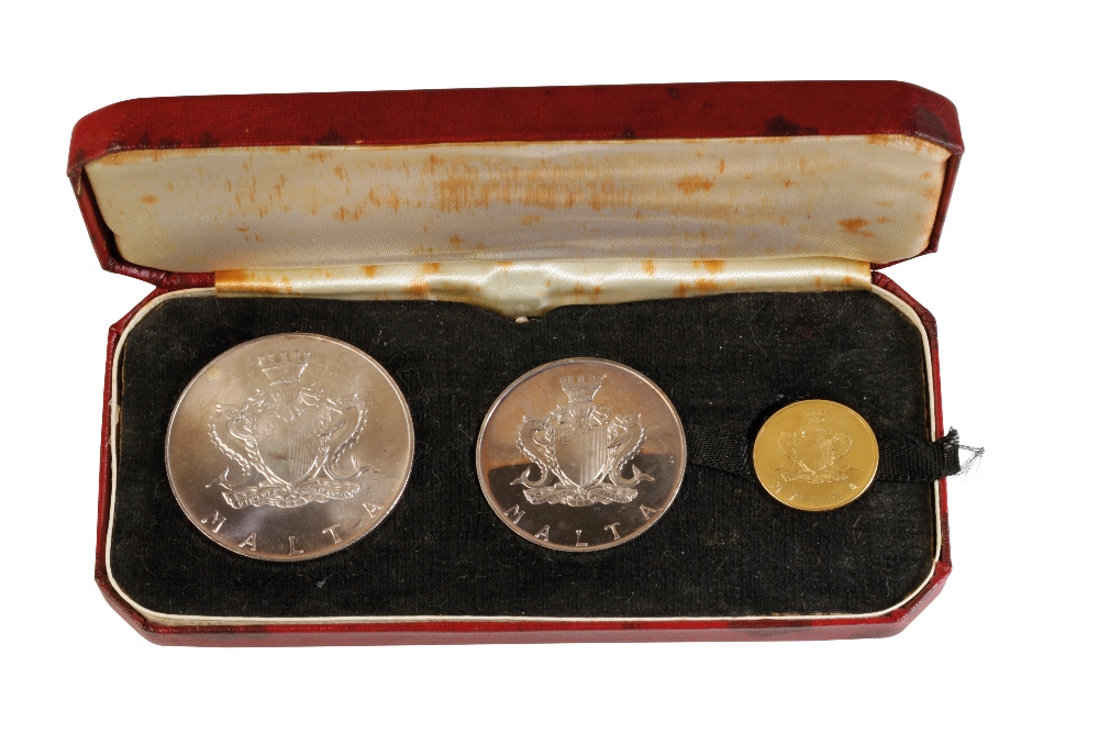 MALTA: 1972 THREE COIN PROOF SET