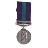GENERAL SERVICE MEDAL clasp Malaya to EA 18125131 Pte. Mair Jack