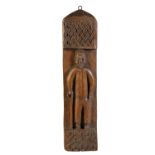 COLONIAL BENIN CARVED WOODEN PLAQUE