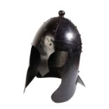 REPLICA OF CAST IRON GREEK HELMET