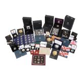 LARGE QUANTITY OF PROOF SETS AND COMMEMORATIVE COINS