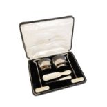 ASPREY OF LONDON: A SILVER PLATED & IVORINE BOOT PULL SET