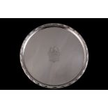 MEDICAL AND MILITARY INTEREST: AN ARTS AND CRAFTS STYLE SILVER SALVER