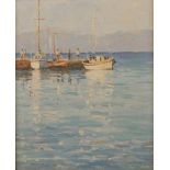 •JOHN MILLER (1931-2002) 'The Harbour, Kassiopi'