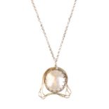 MOTHER OF PEARL PENDANT AND CHAIN