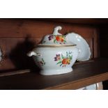 A PAIR OF BLOOR DERBY STYLE SAUCE TUREENS AND COVERS