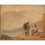 WILLIAM COLLINS RA (1788-1847) Figures on the shore