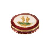 CONTINENTAL ENAMEL OVAL BOX