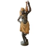 VENETIAN STYLE BRONZED PAINTED BLACKAMOOR FIGURE