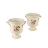 PAIR OF VIENNA PORCELAIN CACHE POT