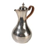 GEORGE III SILVER HOT WATER JUG, probably by Jacob West, Dublin, 1817