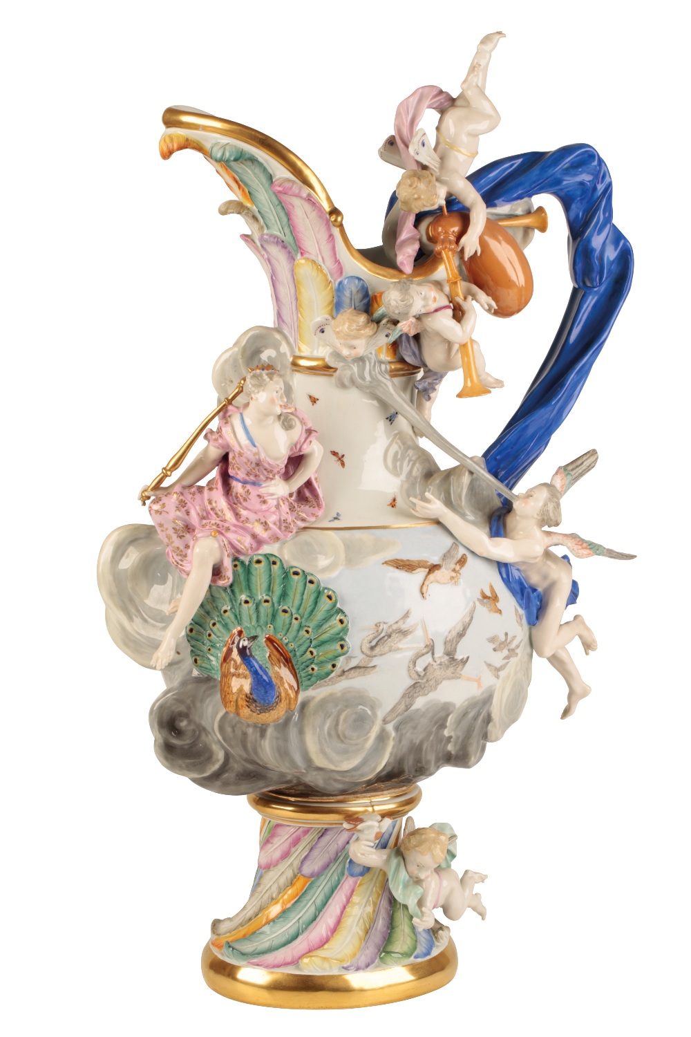 IMPRESSIVE MEISSEN 'ELEMENTS' PORCELAIN EWER, LATE 19TH CENTURY - Image 2 of 2